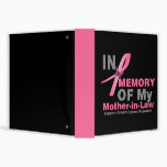 In Memory of My Mother-in-Law Breast Cancer Album 3 Ring Binder
