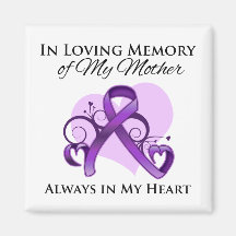 In Memory of My Mother - Pancreatic Cancer Refrigerator Magnet