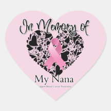 In Memory of My Nana - Breast Cancer Awareness Sticker