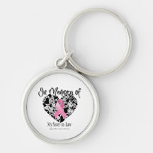 In Memory of My Sister-in-Law - Breast Cancer Keychains