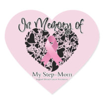 In Memory of My Step-Mom - Breast Cancer Tribute Stickers