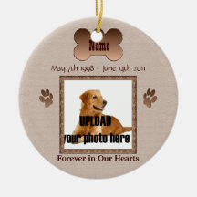 In Memory of Your Dog Christmas Tree Ornaments