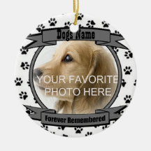 In Memory of Your Dog Forever Remembered Christmas Ornaments