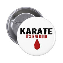 In My Blood KARATE Buttons
