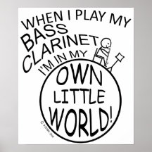 In My Own Little World Bass Clarinet Print