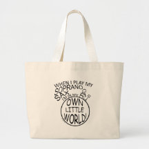 In My Own Little World Soprano Sax Canvas Bags