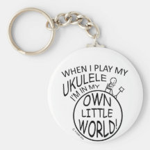 In My Own Little World Ukulele Key Chain