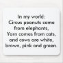 In my world: Yarn comes from cats...