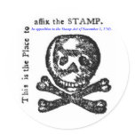 In opposition to the Stamp Act of 1765. stickers