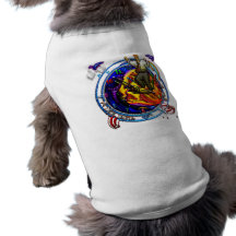In step with time with bugs and birds dog tee shirt