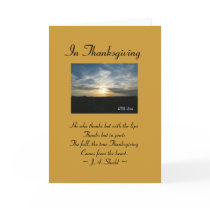 In Thanksgiving cards