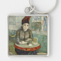 In the café: Agostina Segatori in Le tambourin Key Chain