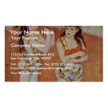 In The Circus Fernando By Pierre-Auguste Renoir Business Card Templates