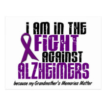 In The Fight Against Alzheimer's GRANDMOTHER Postcard