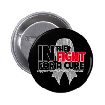 In The Fight For a Cure - Brain Cancer Pinback Buttons
