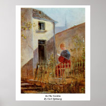 In The Garden By Carl Spitzweg Print