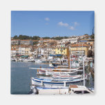 In the harbour in Cassis village. Fishing and Refrigerator Magnet