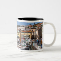 In the harbour in Cassis village. Fishing and Mugs