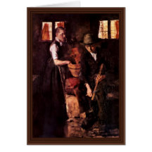 In The Kitchen (Kitchen In Kutterling) By Leibl Card