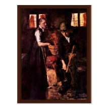 In The Kitchen (Kitchen In Kutterling) By Leibl Post Card
