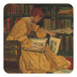 In the Library Square Stickers