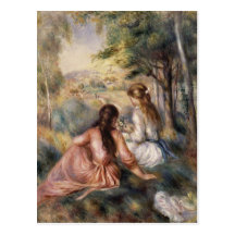 In the Meadow by Pierre-Auguste Renoir Postcard