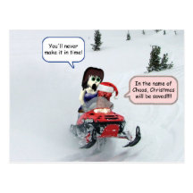 "In the name of Chaos" Christmas Postcard
