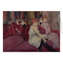 In the Salon at the Rue des Moulins, 1894 Greeting Cards