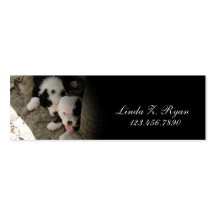 "In the Shade" - Old English Sheepdog puppies Business Card Template