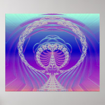 In to the Bubble Dome Fractal Poster