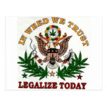 In Weed We Trust! - Designer Postcard