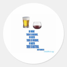 In Wine... Round Stickers