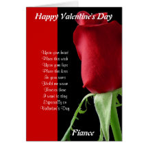 In your arms on valentine's day fiance card