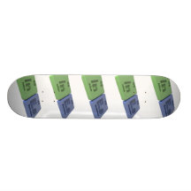 Ina as Iodine I and Sodium Na Custom Skateboard