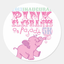 Inaugural Pink Elephants on Parade 5K Stickers
