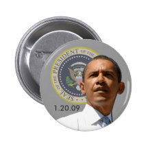 Inauguration Day 1.20.09 - Collector's Item! Pinback Buttons