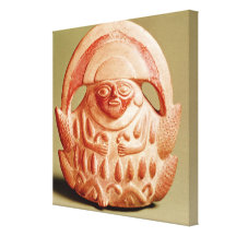 Inca agricultural deity wearing a moon headdress gallery wrapped canvas