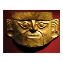 Inca gold mask, Lima, Peru Post Card