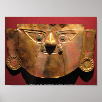 Inca gold mask, Lima, Peru