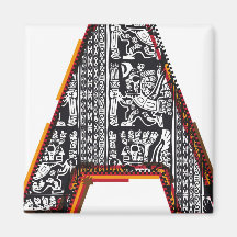 Inca`s font, Letter A Fridge Magnets