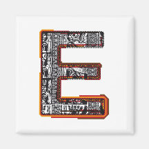 Inca`s font, Letter E Fridge Magnets