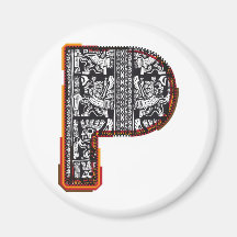 Inca`s font, Letter P Magnets