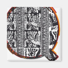 Inca`s font, Letter Q Refrigerator Magnet