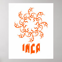 Inca Sun Poster (available Small or Medium)