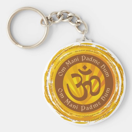 Incantation tibétaine avec le symbole d'Aum Porte-clefs