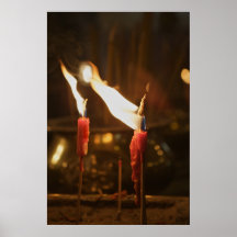 Incense Taper Close-up Poster