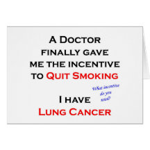 Incentive to quit smoking greeting card