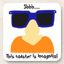 Incognito Moustache & Glasses Coasters - Set of 6