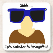 Incognito Moustache & Glasses Coasters - Set of 6
