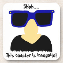 Incognito Moustache & Glasses Coasters - Set of 6